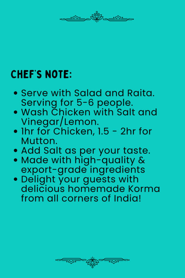 Boom Mughlai Chicken Korma Garam Masala