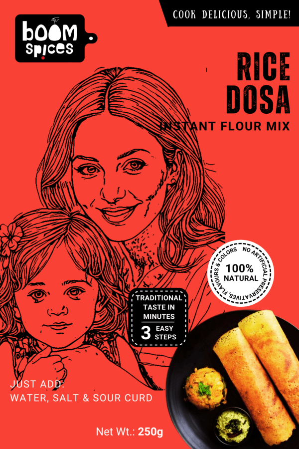 Boom Rice Dosa Instant Flour Mix 250g | Dosa Crunch