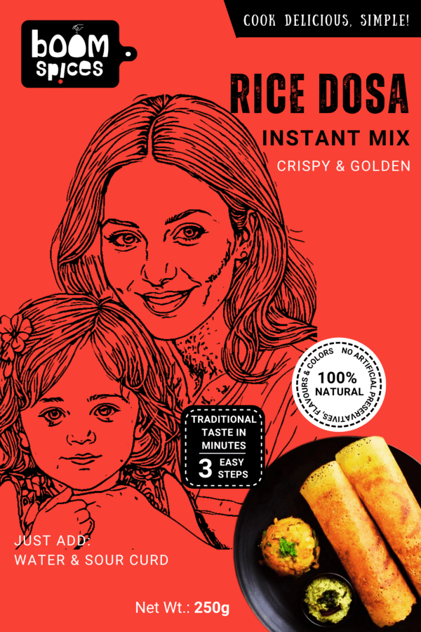 Boom Rice Dosa Instant Mix 250g | Dosa Crunch