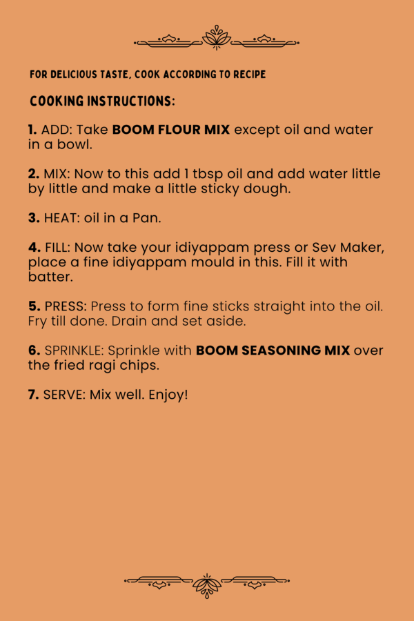 Boom Ragi Chips Ready to Cook Kit