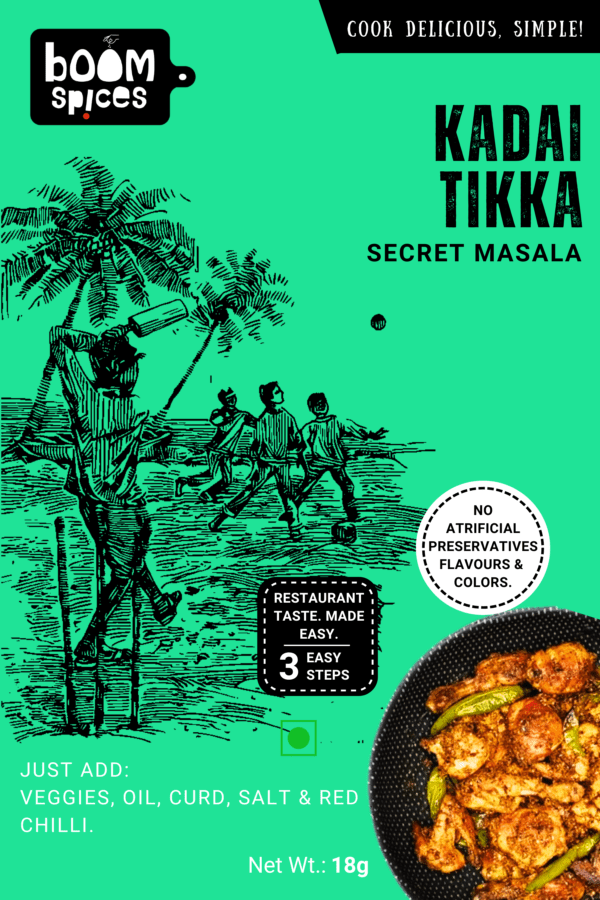 Boom Kadai Chicken Tikka Secret Masala 18g | Kadai Kick