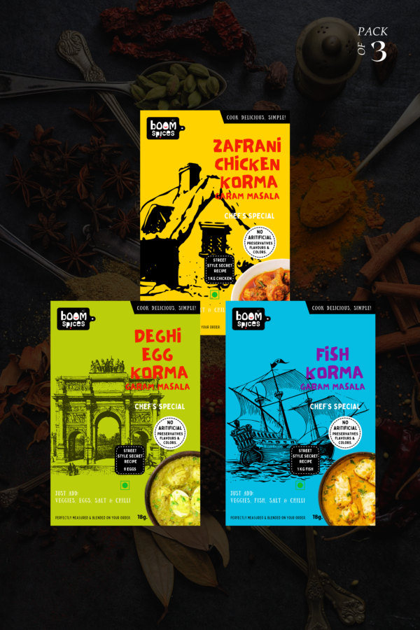 Royal Korma Spice Set | Bundle #15 | Pack of 3 x 18g