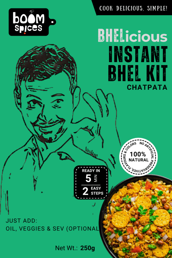Boom BHELicious Instant Bhel Kit | Chatpata Masala Inside | 250g