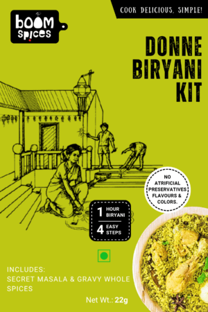 Boom Donne Biryani Kit 22g (Serves 6) | Secret Biryani Masala & Whole Spices | Ready-to-Cook Kit