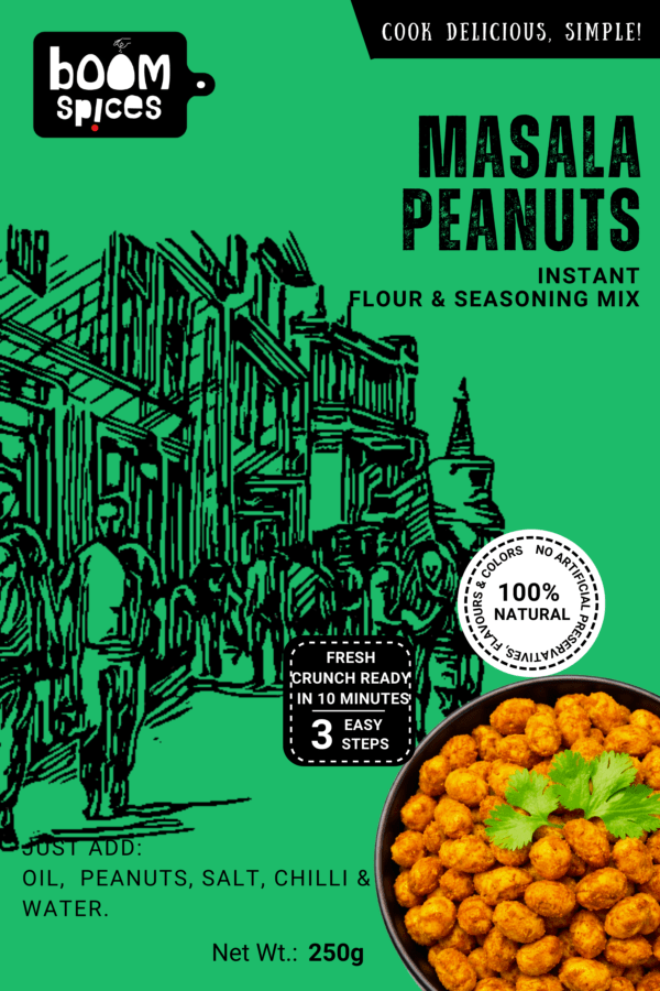 Boom Masala Peanuts Instant Flour & Seasoning Mix 250g | Peanuts Wow!