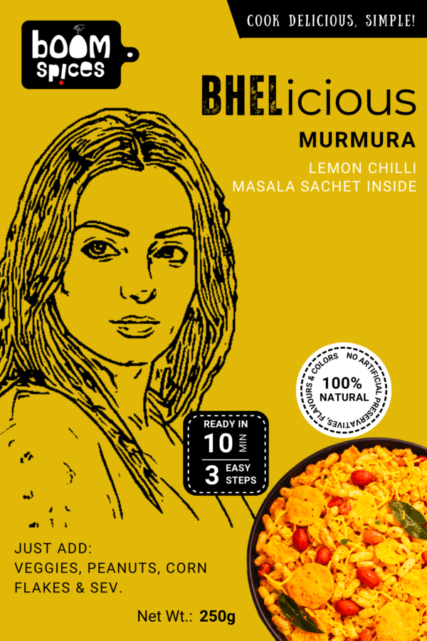Boom BHELicious Murmura Kit | Lemon Chilli Masala Sachet Inside | 250g