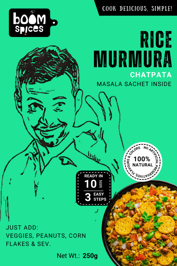 Boom Rice Murmura 250g | With Chatpata Masala Sachet Inside | BHELicious bite!