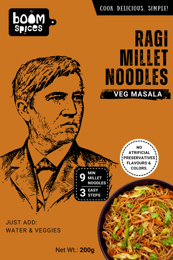 BOOM Ragi Millet Noodles | High Calcium Noodles | No Maida & MSG | 200g